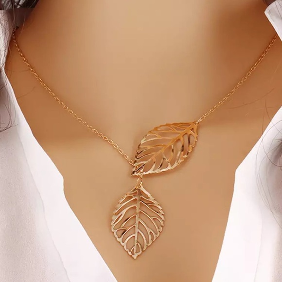 Lilith’s Den Jewelry - Dainty Bohemian Leaves GOLD Necklace